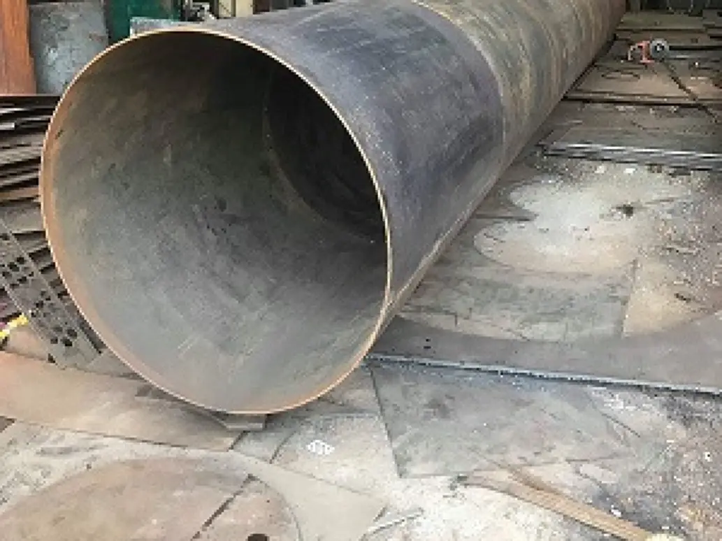 Steel pipe rolling process in action