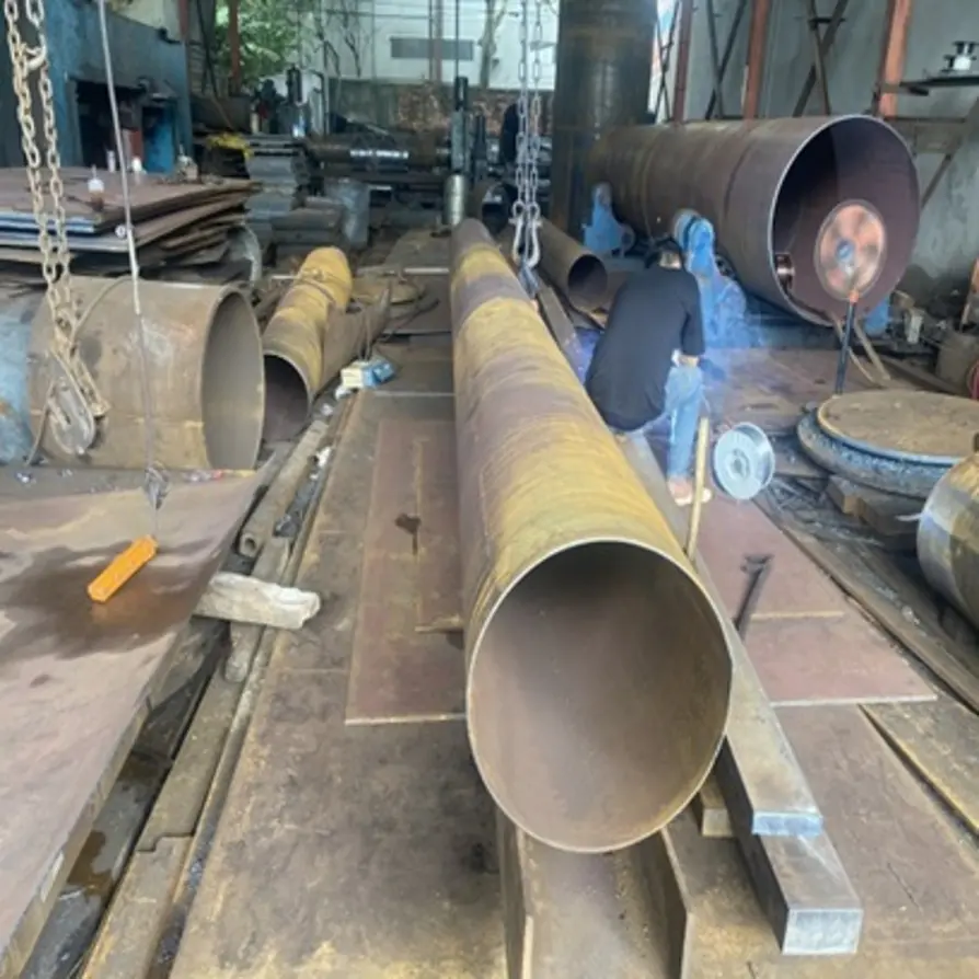 Modern large steel plate bending process
