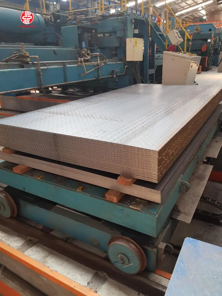Fabrication shop with long steel sheets